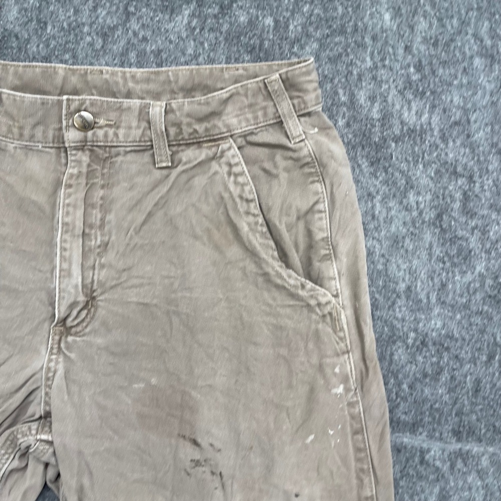 Carhartt Pants Mens 33x30 Canvas Work Pants Straight Leg Distressed Carpenter - Picture 11 of 16